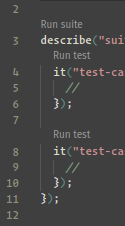 CodeLens di dalam file testing